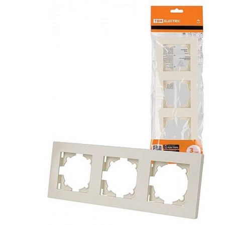 Рамка 3-х постовая сл. кость "Сенеж"   SQ1816-0156  TDM