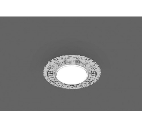Светильник потолочный встраиваемый под лампу GX53 CD4024 20LED*2835 SMD 4000K, 15W GX53, без лампы, прозрачный, хром  29538  FERON