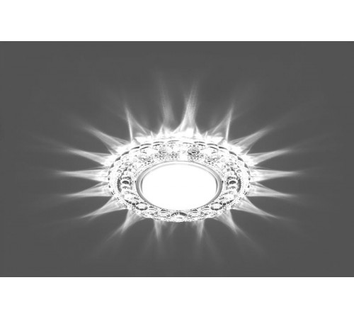 Светильник потолочный встраиваемый под лампу GX53 CD4024 20LED*2835 SMD 4000K, 15W GX53, без лампы, прозрачный, хром  29538  FERON
