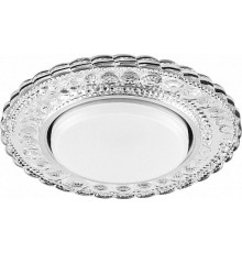 Светильник потолочный встраиваемый под лампу GX53 CD4024 20LED*2835 SMD 4000K, 15W GX53, без лампы, прозрачный, хром  29538  FERON
