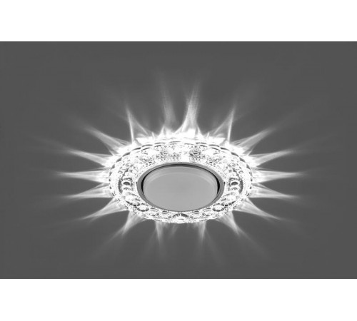 Светильник потолочный встраиваемый под лампу GX53 CD4024 20LED*2835 SMD 4000K, 15W GX53, без лампы, прозрачный, хром  29538  FERON