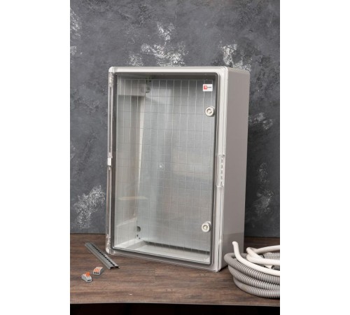 Щит пластиковый с монтажной платой прозрачная дверь (ВхШхГ) 600х400х200мм IP65 PROxima  PBT65MP008  EKF