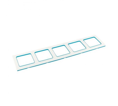 Стокгольм Рамка 5-местная белая с линией цвета синий  EXM-G-306-30  EKF