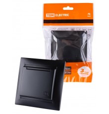 Розетка 2П+З 16А 250В IP44 с защ. шт. с крышкой графит "Лама"  SQ1815-0614  TDM