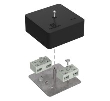Коробка огнестойкая разветвительная для кабель-канала 40-0450-FR6.0-4-4-Р Е15-Е60 RAL9005 75х75х30 (87 шт/кор) черная  40-0450-9005-FR6.0-4-4-Р  Про