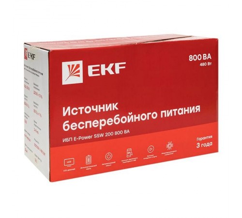 Источник Бесперебойного Питания Линейно-интерактивный E-Power SSW 200 800 ВА Proxima  SSW-280  EKF