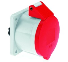 Розетка встраиваемая 32A 4р(3P+PE) 6h 400V IP44 фланец 75х75 13011 I 13011-Bals I Bals