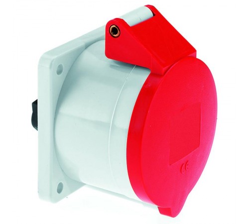 Розетка встраиваемая 32A 4р(3P+PE) 6h 400V IP44 фланец 75х75 13011 I 13011-Bals I Bals