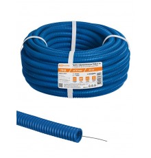 Труба гофрированная ПНД d 16 с зондом (25 м) легкая 350Н синяя  SQ0413-2521  TDM