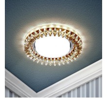 Светильник точечный встраиваемый под лампу DK LD20 15Вт GX53 прозрачный с подсветкой  Б0028066  ЭРА