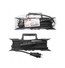 Удлинитель-шнур силовой на рамке, каучук, КГ, IP44, штепс. гнездо с/з, 4000 Вт, 10 м Народный  SQ1307-0241  TDM