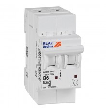 Выключатель автоматический двухполюсный OptiDin BM63-2B6-4,5-УХЛ3   329508  КЭАЗ