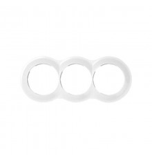 Simon 88 Рамка декоративная, 3 поста, круг в круге, S88, белый  88630-30  Simon