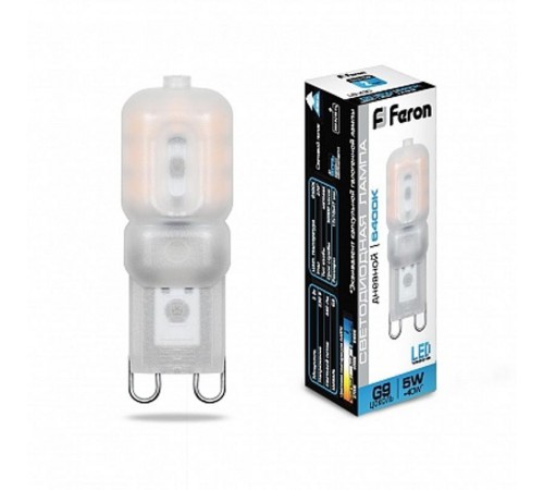 Лампа светодиодная LB-430 (5W) 230V G9 6400K 16x47mm  25638  FERON