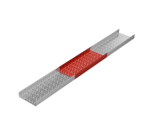 Лоток перф. 100х400х1,2 L2000 мм "Стандарт ПЛЮС" INOX304  LPEplus100-400-1.2-2000 INOX304  КМ-Профиль