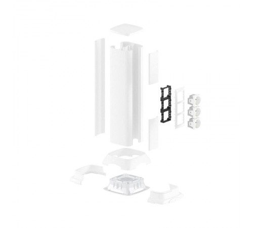 Миниколонна алюминиевая, 0.5м, цвет белый  19552  DKC