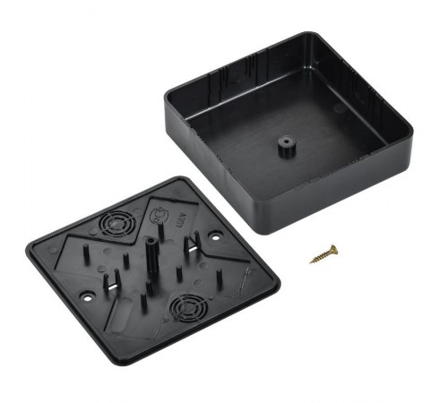 Коробка расп. КМ о/п 100х100х29мм черная   UKO10-100-100-029-K02-E  IEK