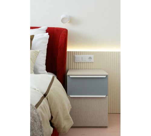 SKANDY Выключатель 1-клавишный проходной 10А SK-V02W арктический белый  SK-V12-0-10-K01  IEK