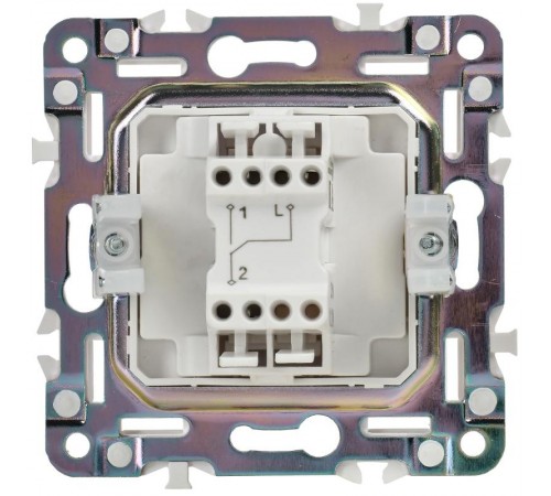 SKANDY Выключатель 1-клавишный проходной 10А SK-V02W арктический белый  SK-V12-0-10-K01  IEK