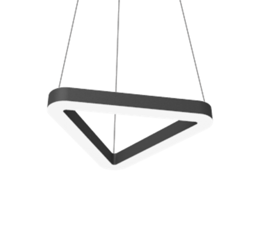 Светодиодный светильник Enso T 690х614x40 мм 48 Вт 4000 K подвесной RAL9005 черный матовый с рассеивателем опал  V1-R0-9T524-30000-2004840  VARTON