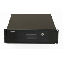 Hyperline TDR3-3U-460-RAL9004 Полка (ящик) для документов с замком, 3U, 133х483х460мм (ВхШхГ)  495790  Hyperline