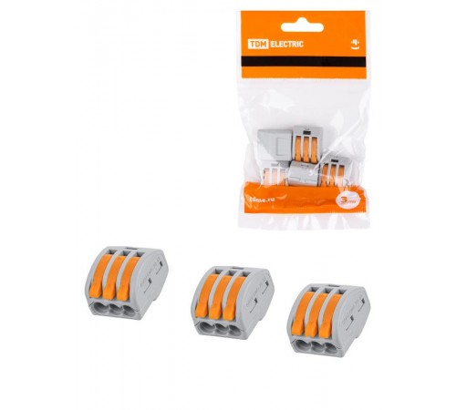 Соединительная клемма СК-413 (2,5мм2) (5 шт/упак)  SQ0527-0012  TDM