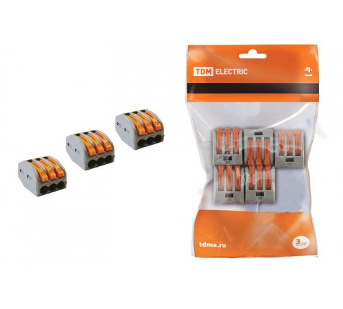 Соединительная клемма СК-413 (2,5мм2) (5 шт/упак)  SQ0527-0012  TDM
