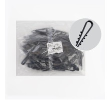 Дюбель-хомут для круглого кабеля (11-18мм), черный (100шт.)  39335  STEKKER