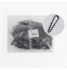 Дюбель-хомут для круглого кабеля (11-18мм), черный (100шт.)  39335  STEKKER