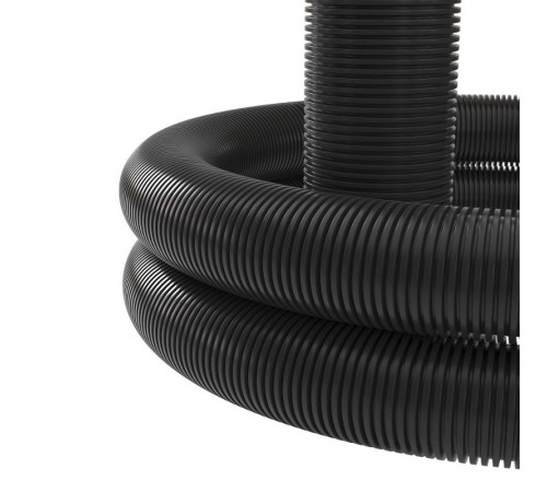 Двустенная труба ПНД гибкая для открытой прокладки д.40мм, SN23, 450Н, ПВ-0, УФ, с протяжкой, в бухте 50м, цвет черный  151940  DKC