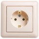 W59 Слоновая кость Розетка с заземлением без шторок, 16А (в сборе)  RS16-154-28  SE