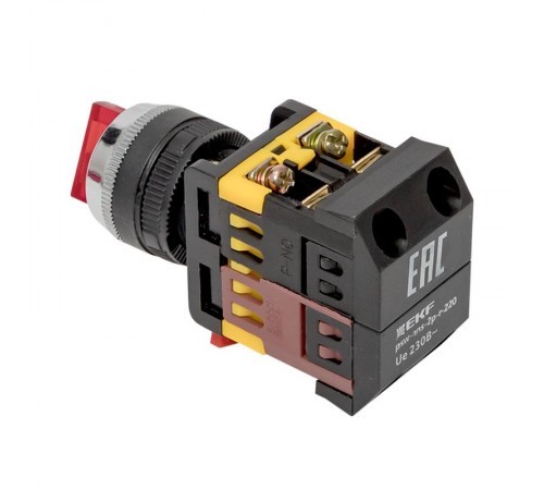 Переключатель ANC-22 2P красный с подсветкой 220В NO+NC EKF PROxima  psw-ans-2p-r-220  EKF