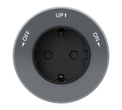 MultiTrack Графит Розетка 2К+З круглая 16А/250В MTK13001G SE