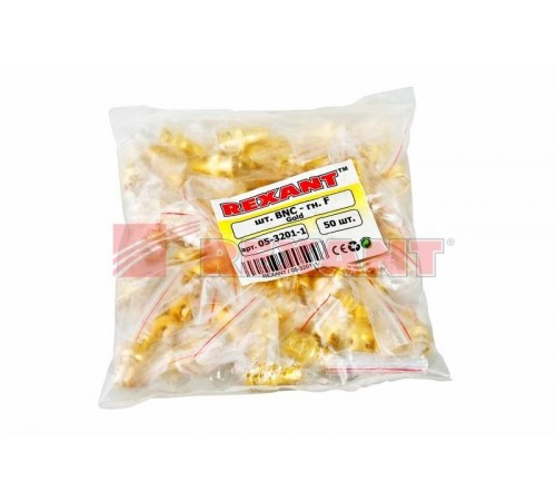 Переход гнездо F - штекер BNC GOLD  05-3201-1  REXANT