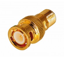 Переход гнездо F - штекер BNC GOLD  05-3201-1  REXANT