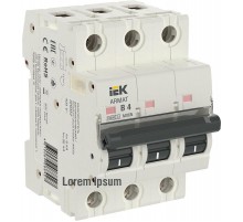 Выключатель автоматический трехполюсный M06N 3P B 4А 6кА ARMAT  AR-M06N-3-B004  IEK