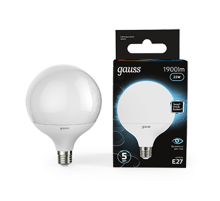 Лампа светодиодная Black LED G125 E27 22W 1840lm 4100K  105102222  Gauss