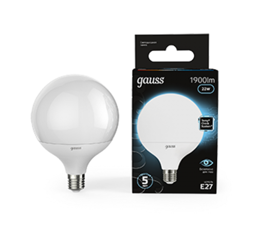 Лампа светодиодная Black LED G125 E27 22W 1840lm 4100K  105102222  Gauss