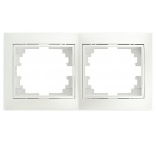 Рамка для розеток и выключателей Intro Plano 1-502-06 на 2 поста горизонтальная, СУ, перламутр  Б0053989  Intro