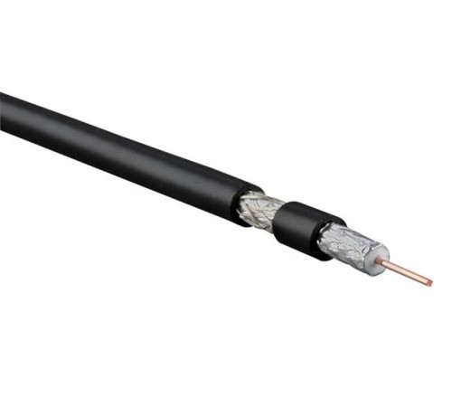 COAX-RG6-CU-500 Кабель коаксиальный RG-6, 75 Ом (ТВ, SAT, CATV), жила - 1.02 мм (18 AWG, медь, solid)(бухта 500 м)  49027  Hyperline