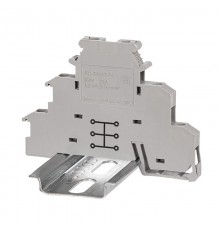 Клемма трехуровневая, винтовой зажим, 6 точек подключения, 2.5 кв.мм, серая  DKIDR-1.5-PV  DKC