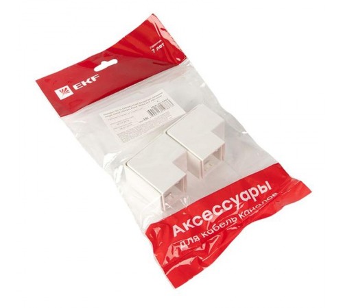 Поворот 90 гр. (25х25) (4 шт) Plast EKF PROxima Белыйabw-25-25x4EKF