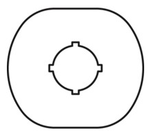 Шильдик MA6-1000 (1 место) для пластикового кнопочного поста  1SFA611930R1000  ABB