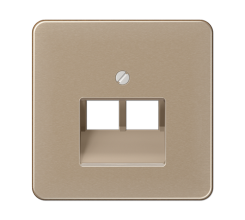 Крышка для сдвоенной телефонной и компьютерной розетки UAE; золотая бронза  CD569-2UAGB  Jung
