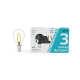 Лампа светодиодная Filament Шар 7W 580lm 4100К Е14 LED (3 лампы в упаковке) 1/20  105901207T  Gauss