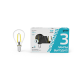Лампа светодиодная Filament Шар 7W 580lm 4100К Е14 LED (3 лампы в упаковке) 1/20  105901207T  Gauss