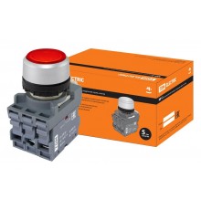 Кнопка с фиксацией MP2-21R(LED) в сборе d22мм/220В 1з+1р красная  SQ0747-0021  TDM