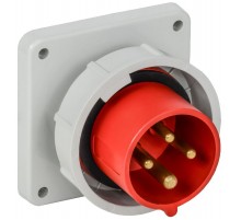Вилка встраиваемая ССИ-3142 16А-6ч 380В 3P+PE IP67  PSR32-016-4-0-67  IEK