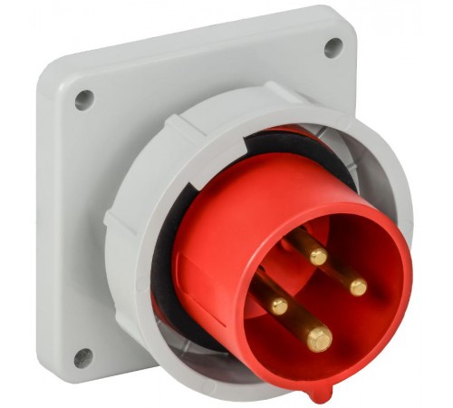 Вилка встраиваемая ССИ-3142 16А-6ч 380В 3P+PE IP67  PSR32-016-4-0-67  IEK