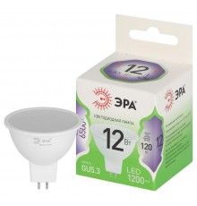 Лампа светодиодная  GREEN LINE LED MR16-12W-865-GU5.3 GL GU5.3 12 Вт софит холодный свет  Б0067062  ЭРА